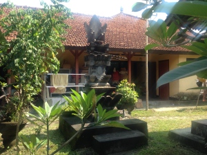 The temple in our homestay garden