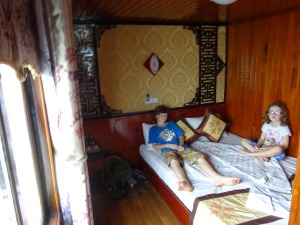 Room on board Fantasia Cruise boat, Ha Long Bay, Vietnam